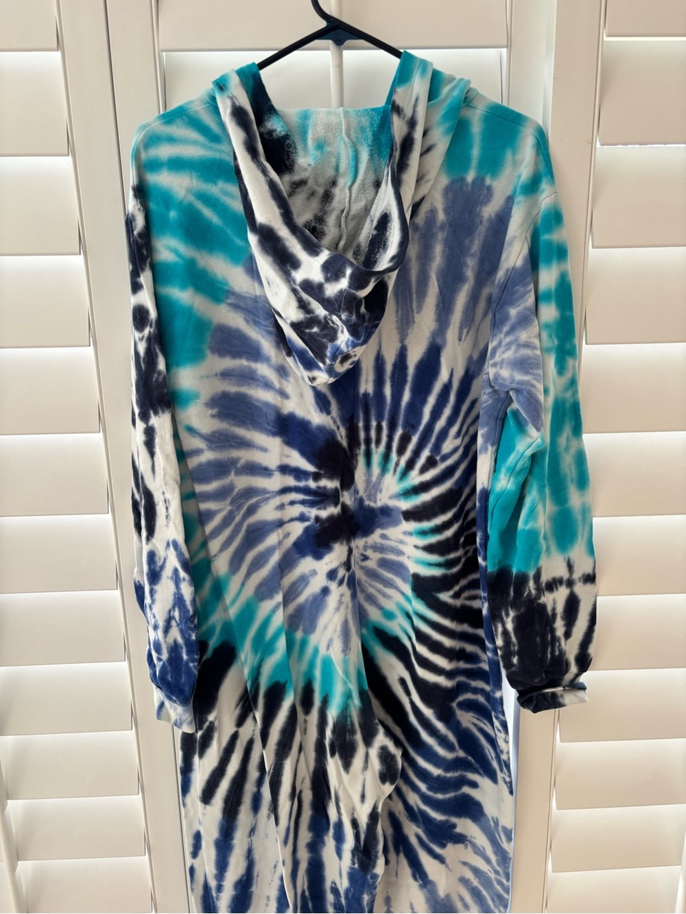 EARTHBOUND Teal & Navy Tie-Dye Hooded Pullover